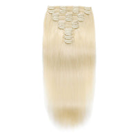 Clip In Hair Extensions 21"  #60 Platinum Blonde