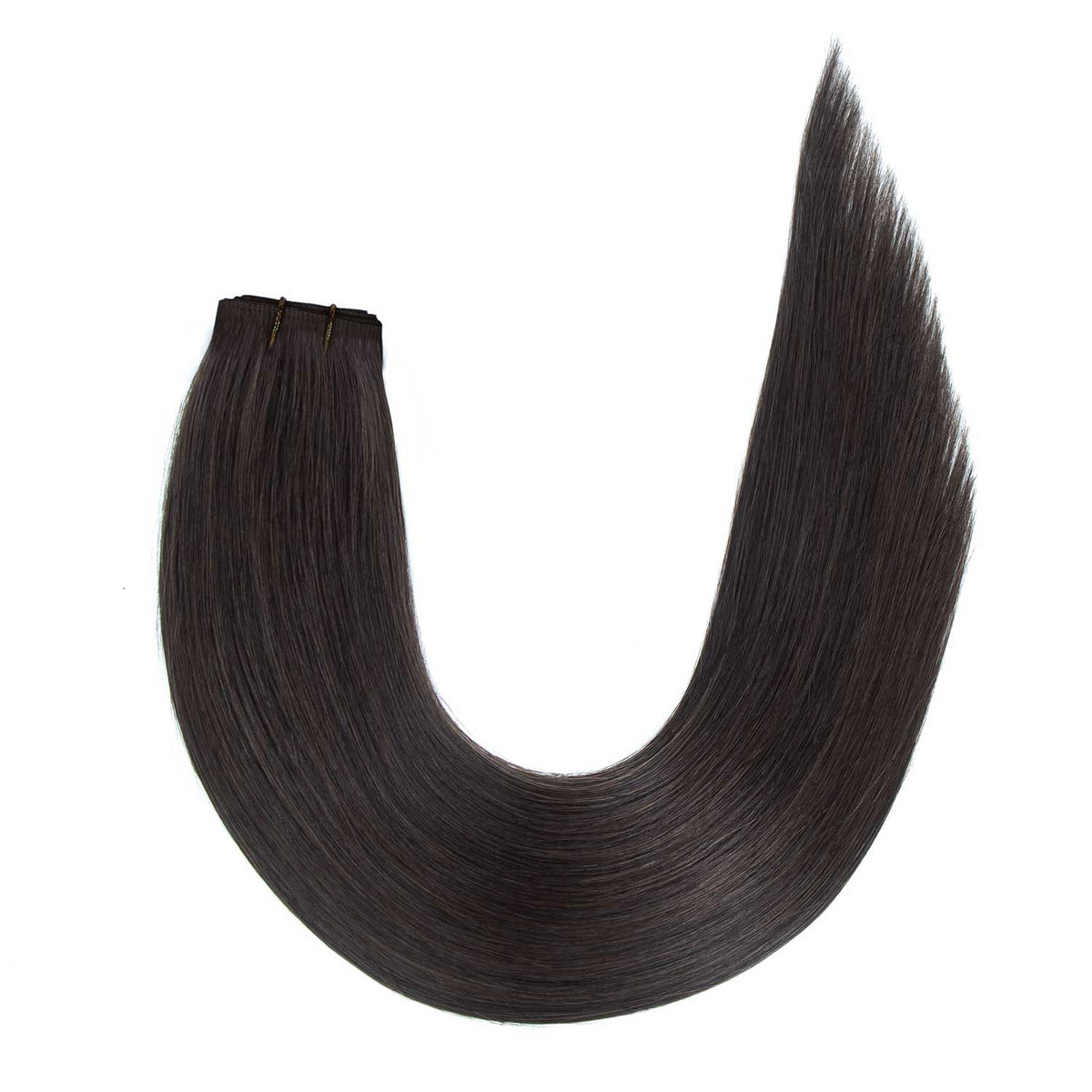 Flat Weft Hair Extensions #1b Natural Black  22"