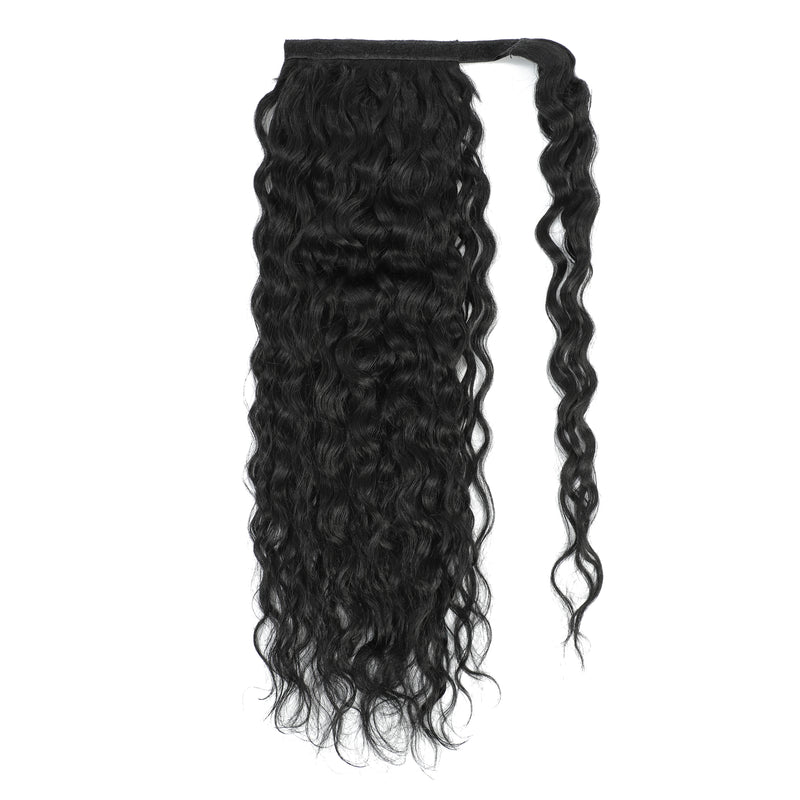 Curly Ponytail Human Hair Extensions #1 Jet Black