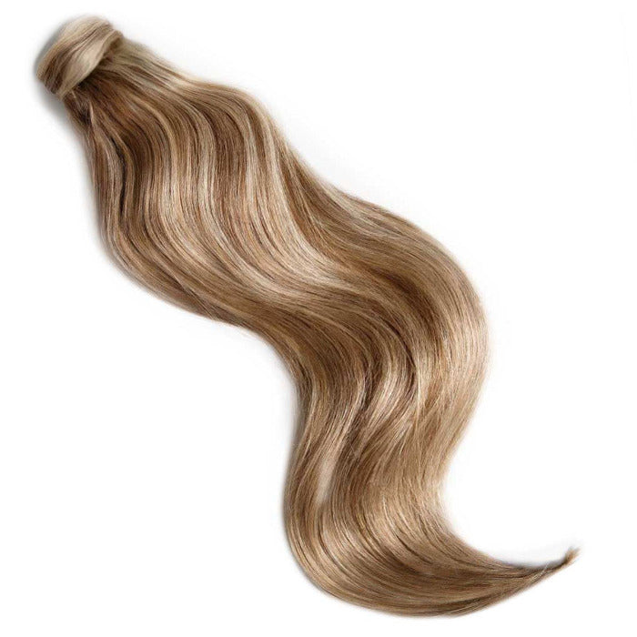 Ponytail Hair Extension #6/60 Medium Brown Platinum Mix
