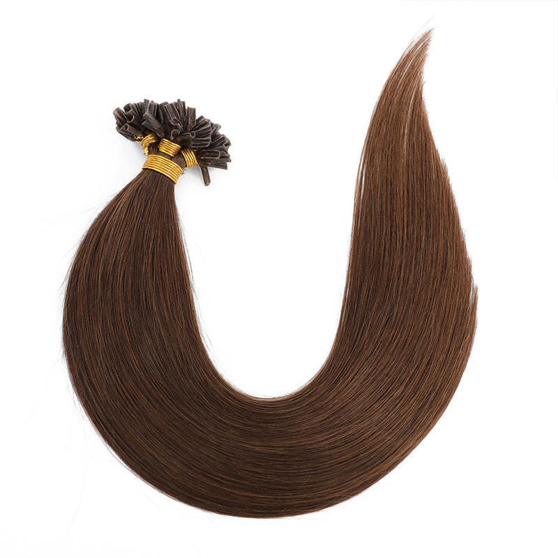 Keratin Bond Hair Extensions #4 Chestnut Brown