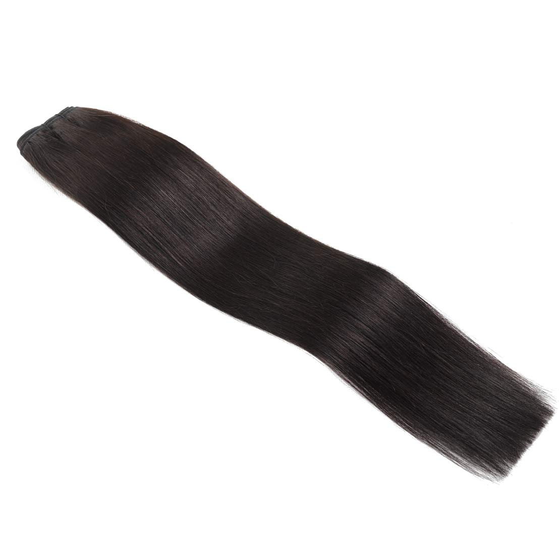 Weft Hair Extensions #1b Natural Black 17” 60 Grams